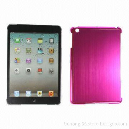 Case for iPad Mini, Made of Metal + PC, Plating PC Stick Drawing Metal Piece